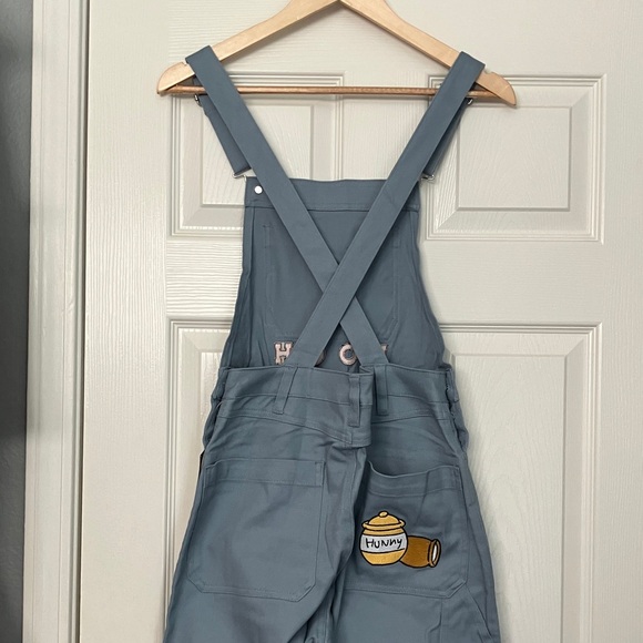 NWT Disney x Her Universe Winnie the Pooh Blue Yellow Overalls Jumpsuit S - Picture 5 of 8